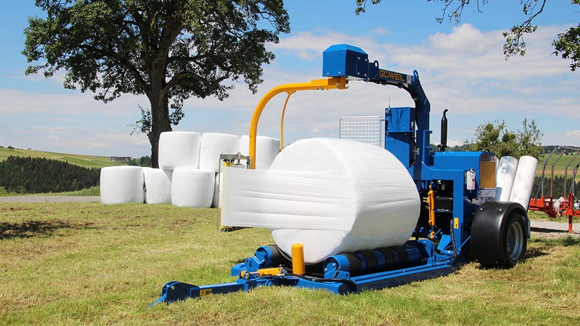 De G3010 Profi bij het stationair wikkelen.