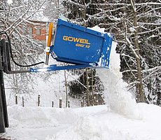 Die GHS 10 - Ein praktischer Helfer bei der Schneeräumung.