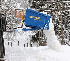 Die GHS 10 - Ein praktischer Helfer bei der Schneeräumung.