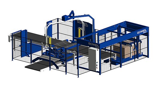 Der Aufbau der Wickelmaschine IW400 in Vollausstattung.