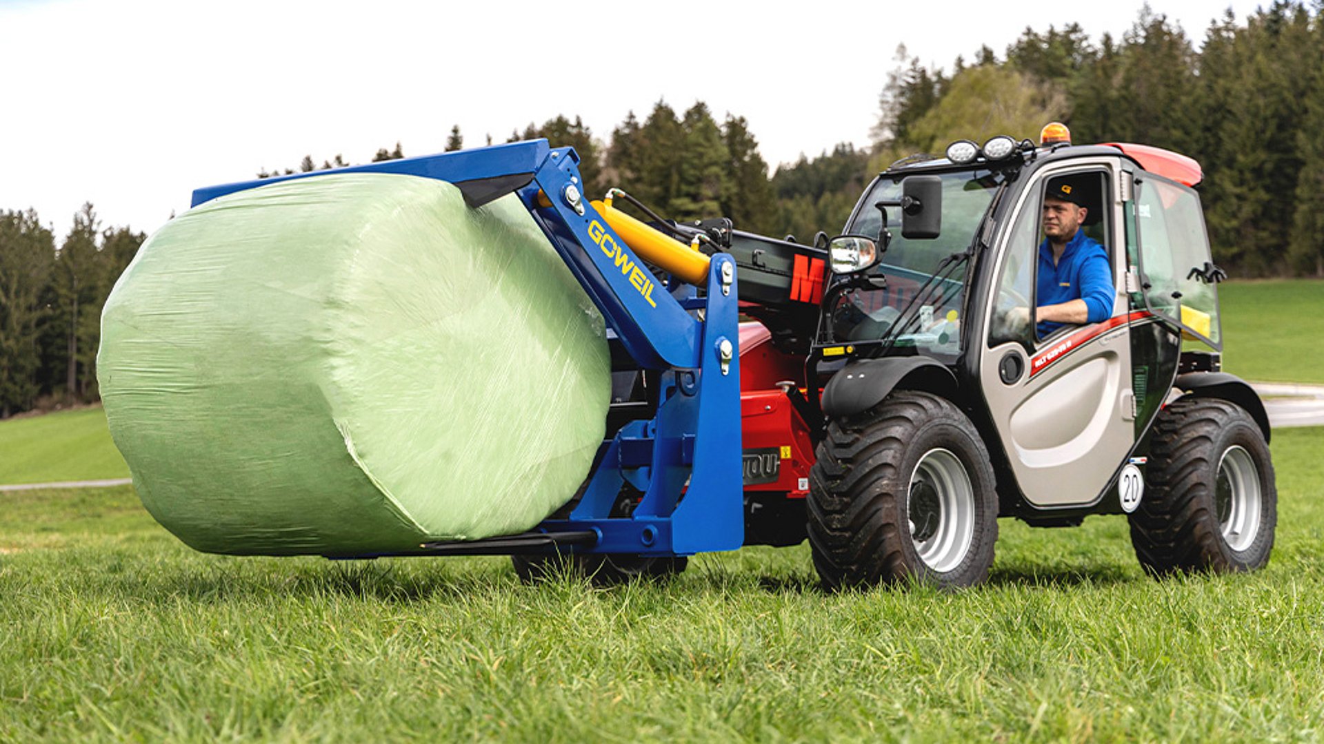 Le RBS avec attelage Manitou.