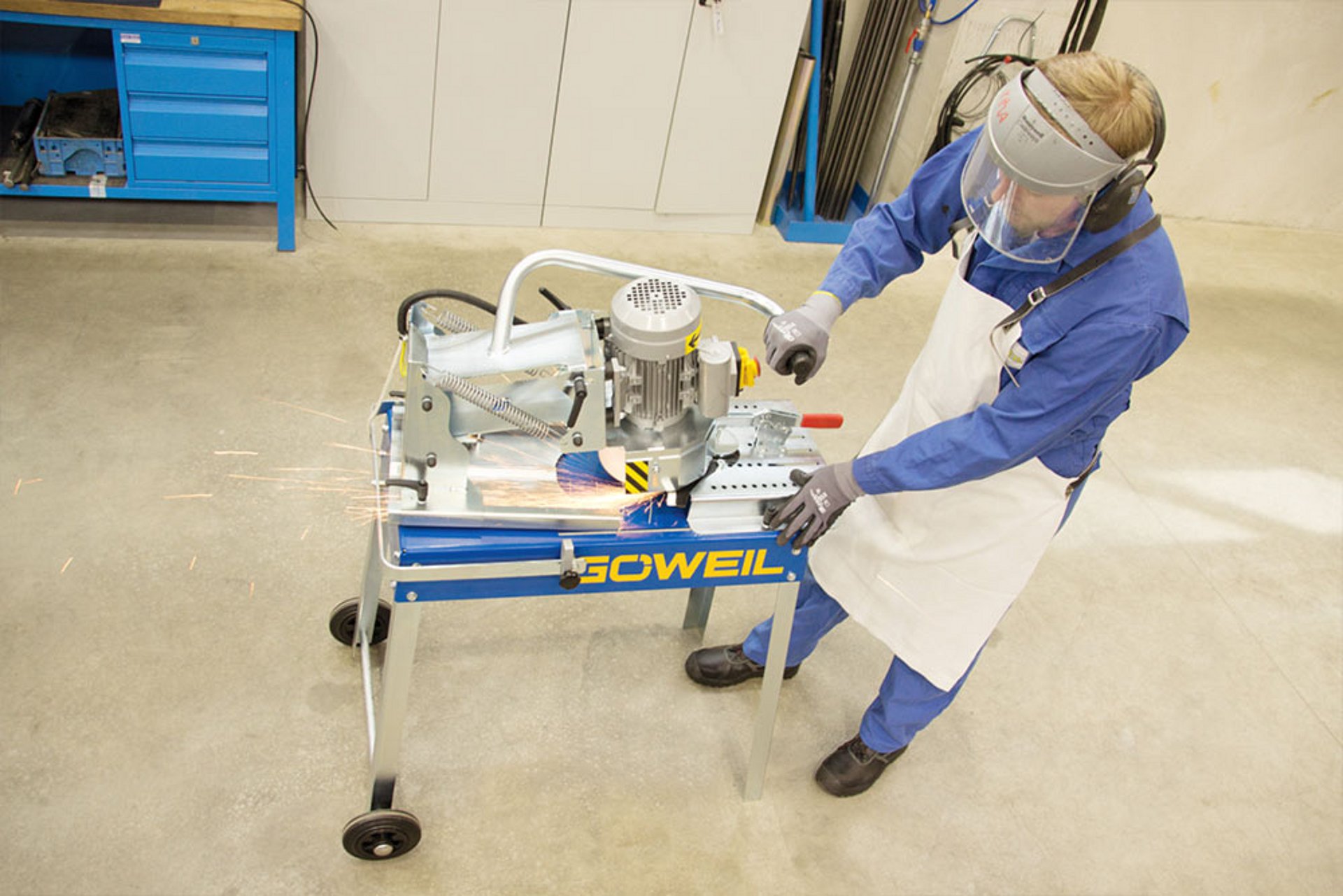 Die Innenseite des Göweil Messerschleifers MS100.