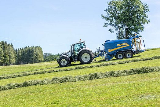 ETA PINABEL / Fendt 722 et kombi Goweil G1 F125 (bottes enrubanné) 