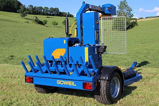Mit dem Folienmagazin können bis zu 16 Rollen Folie transportiert werden.