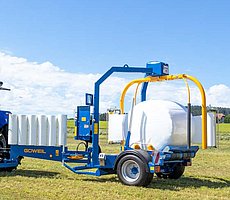 The twin wrapping arm reduces the wrapping time significantly.