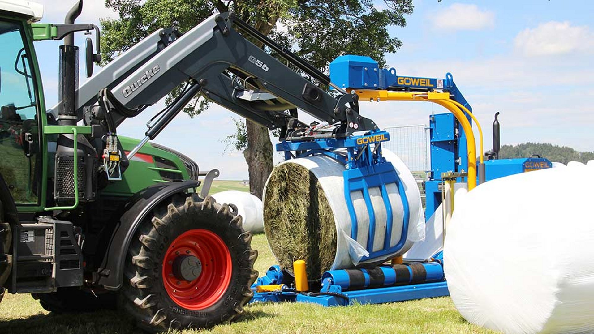 La RGB al cargar una envolvedora fija.