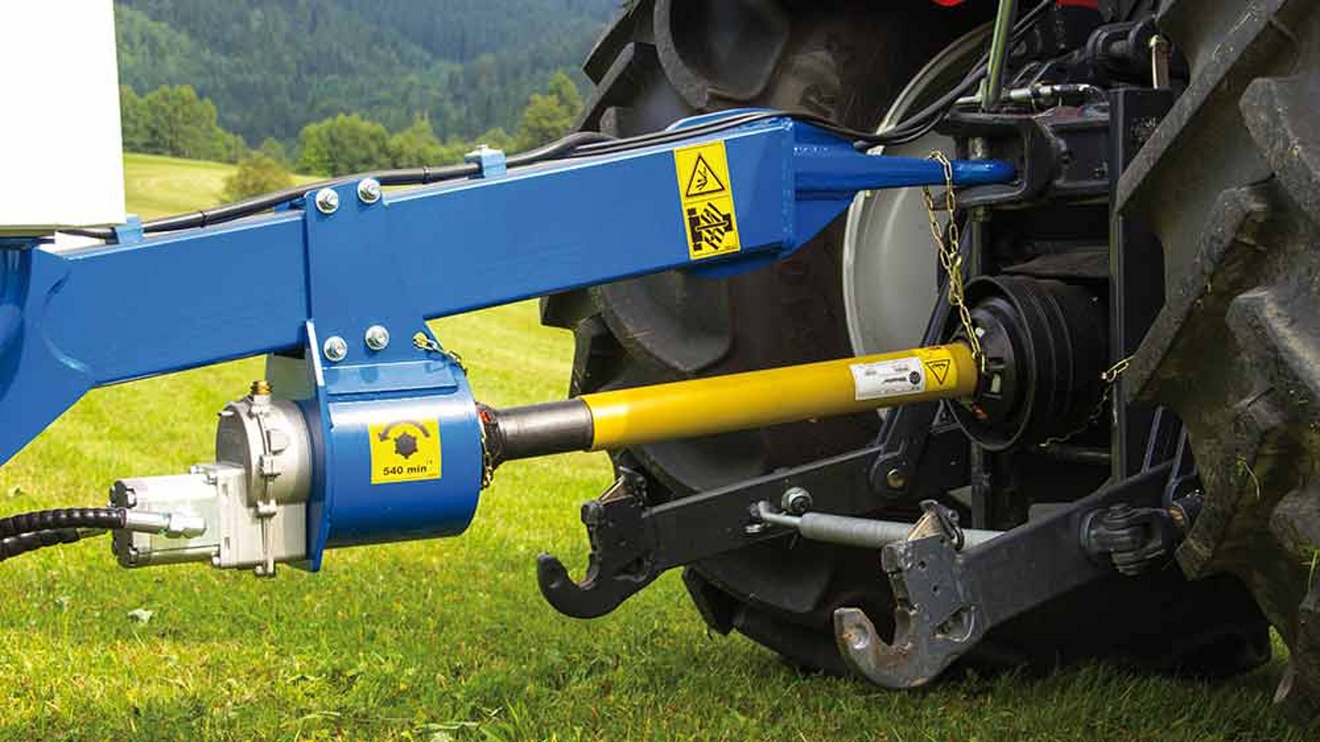 De aftakas-aandrijving van de G2020 wikkelmachine.