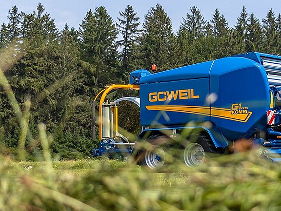 GOWEIL - Going WELL!!! The new Goweil G1 F125 5050 Kombi baler/wrapper  hasn't been in New Zealand very long, but already it's making a huge  impression., By Webbline Agriculture Ltd