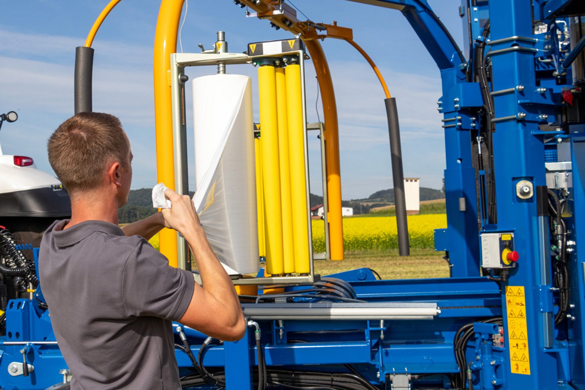 Rapid replacement of the wrapping film