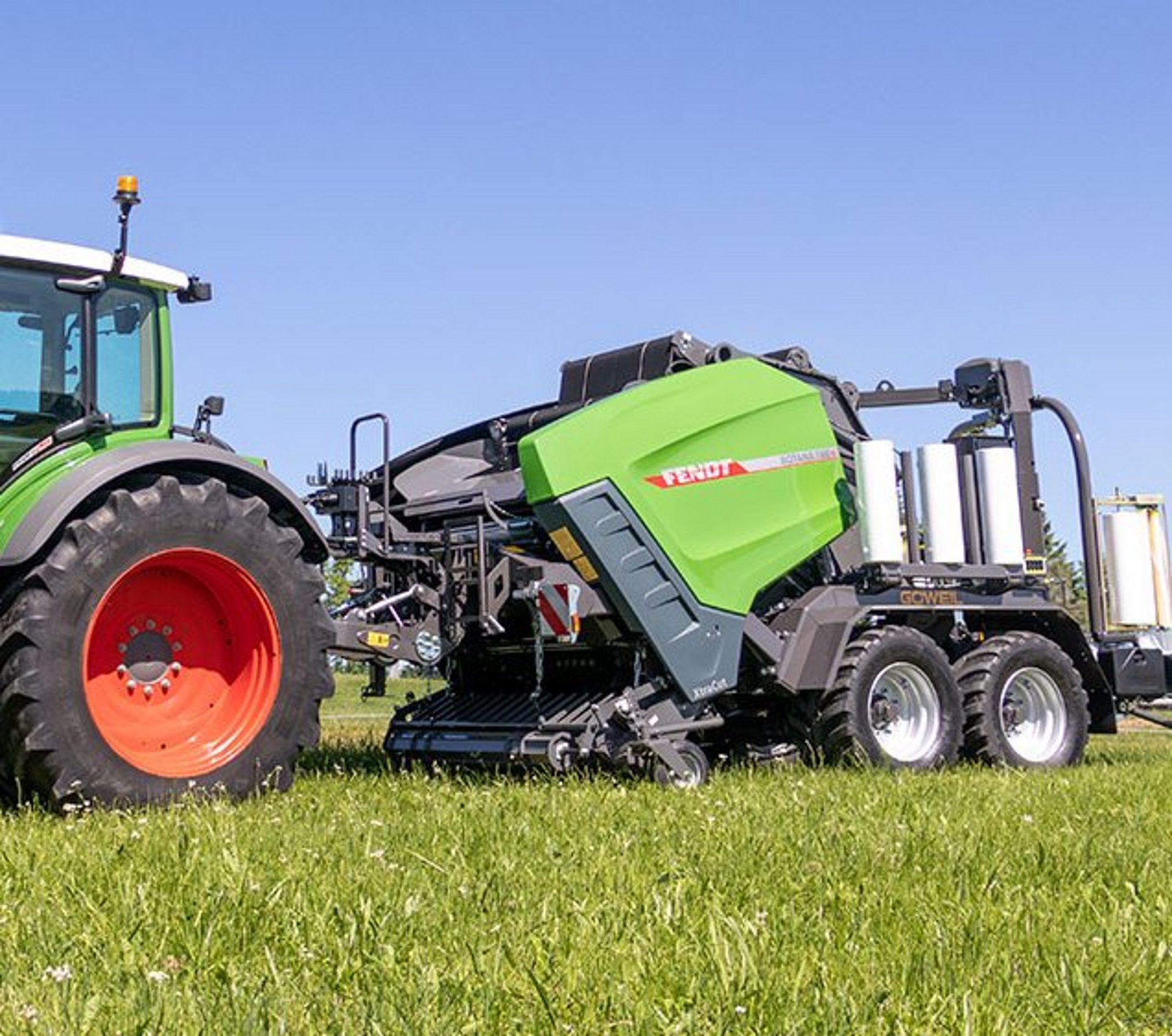 Die G5050 Kombi ist mit Pressenmodellen der Marken Fendt und Massey Ferguson kompatibel.