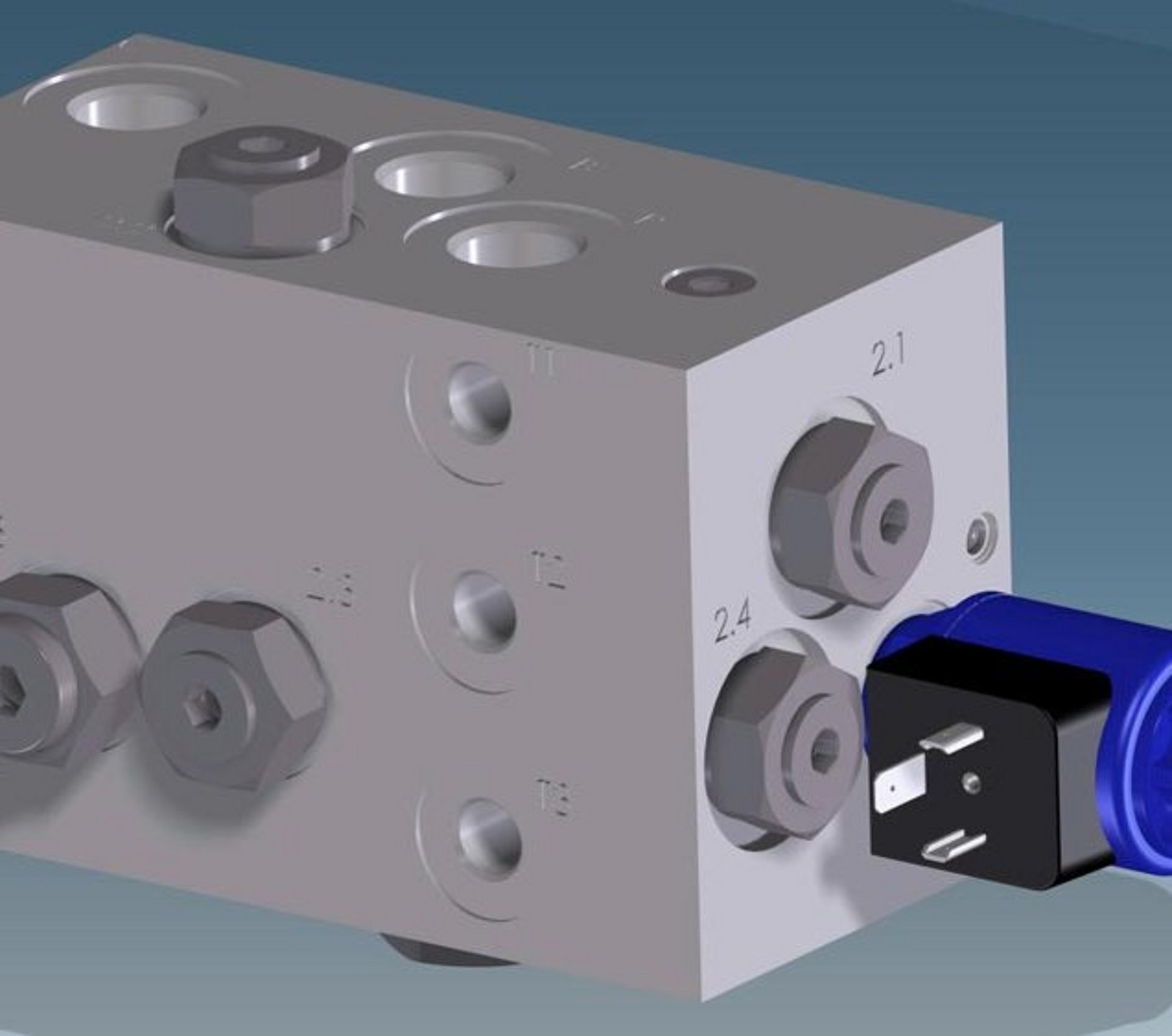 Das Vorschubabschaltventil sorgt für eine exakte Überlappung der Folie.
