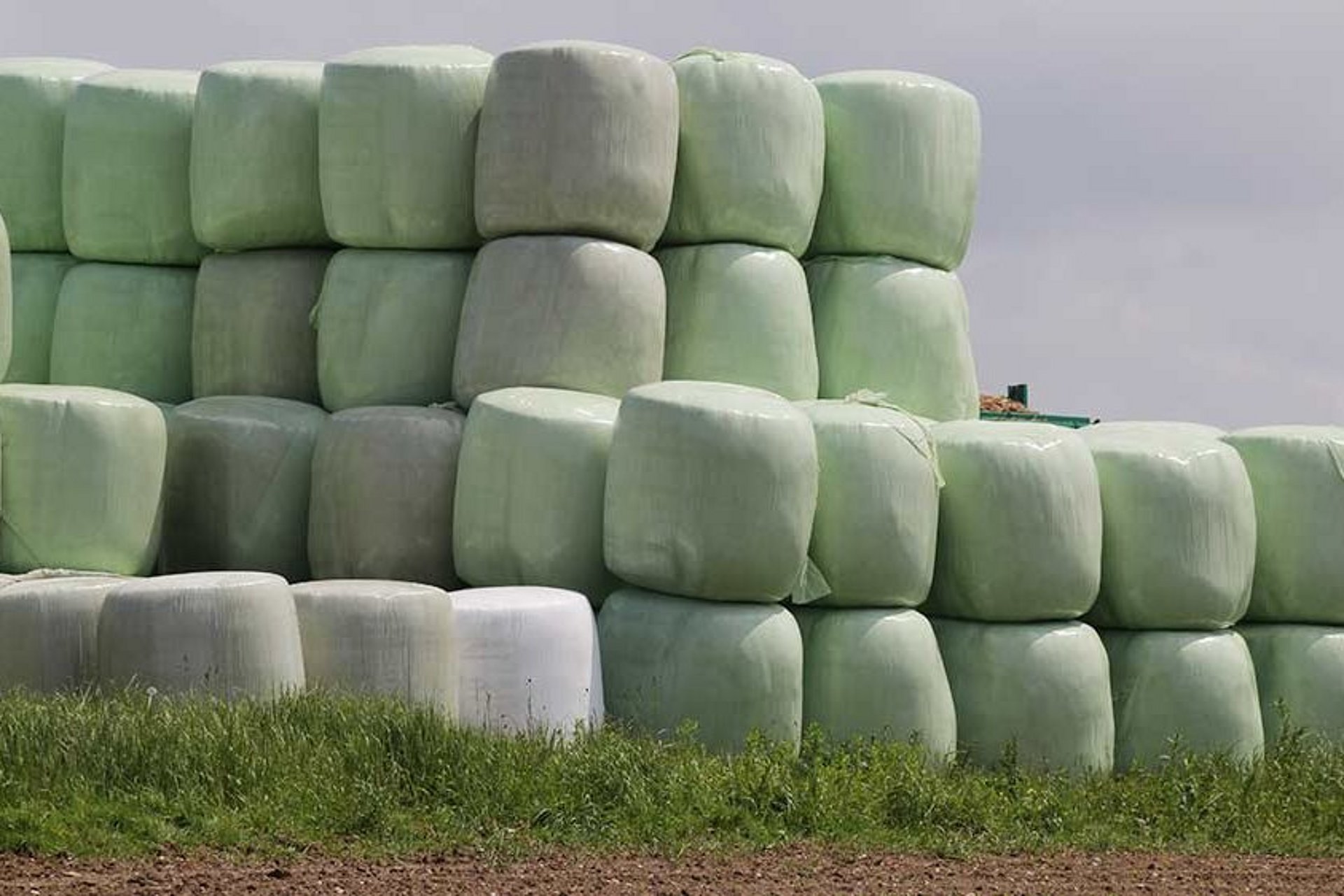 Rundballen sollten stehend gelagert werden.