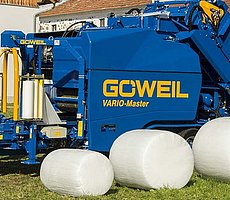 La prensa variable permite prensar pacas con un diámetro de entre 0,8 y 1,4 m.