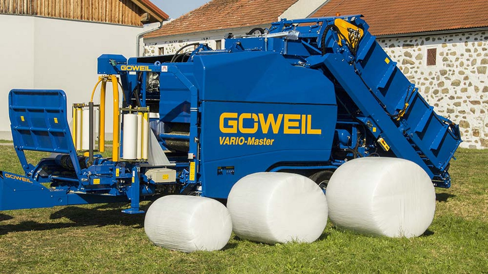 Mit der variablen Presse können Ballen zwischen 0,8 m - 1,4 m Durchmesser gepresst werden.