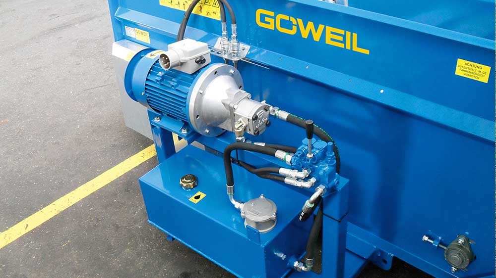 Electric drive for the GÖWEIL RBA bale unroller