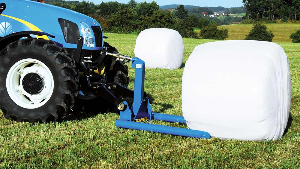 The BTGME provides for an exceedingly gentle transport of previously wrapped bales.