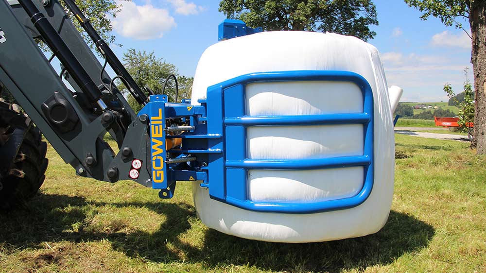 The RBG is also an excellent choice for tipping a bale on its front end.