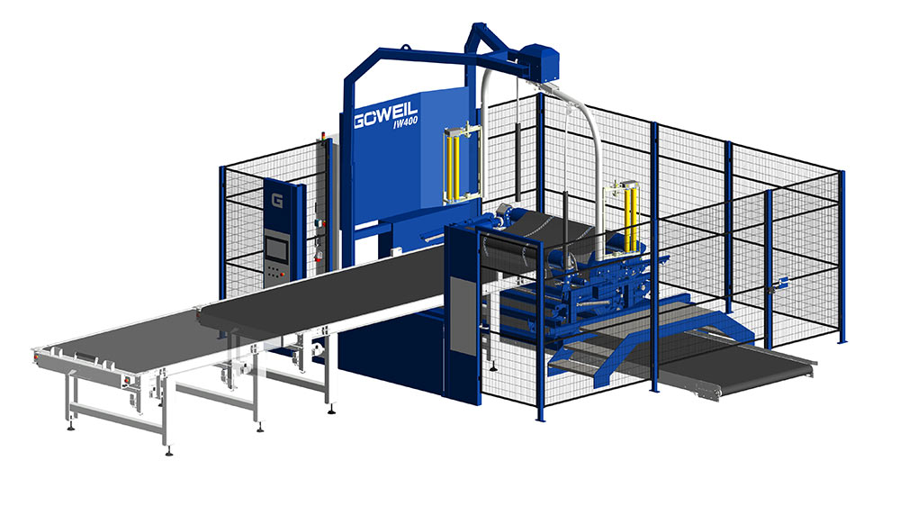 IW400 with side bale loading, double wrapping arm, RFB60 residue conveyor belt, BFB42 & BFB15 bale conveyor belts