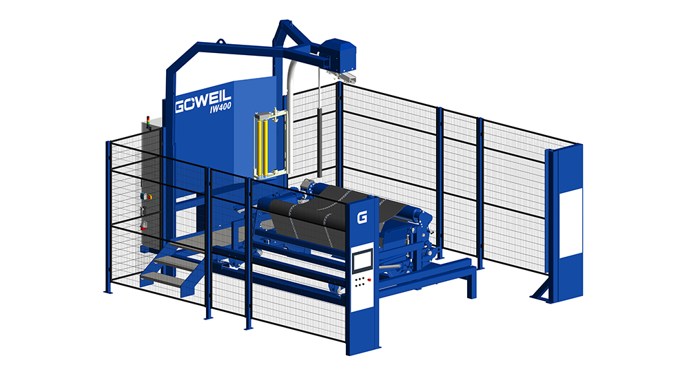The IW400 wrapping machine is ideally suited for wrapping square bales.