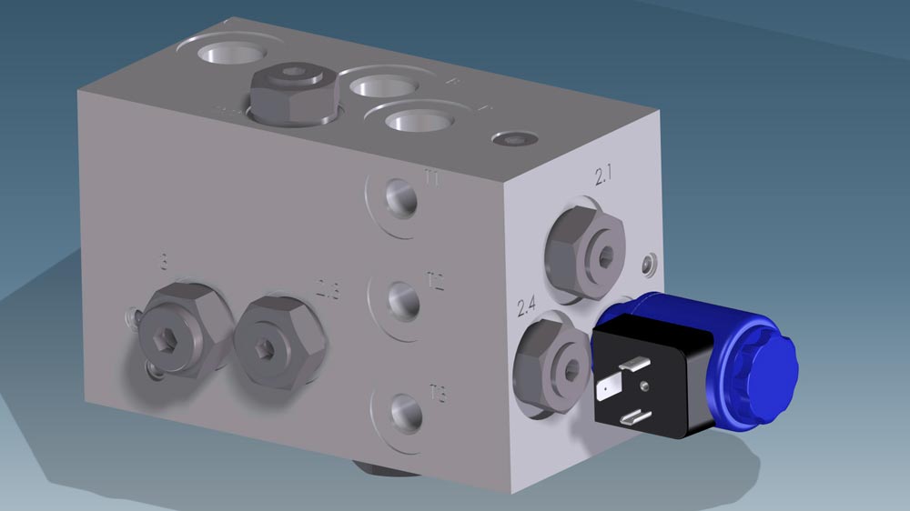 The feed rate shut-off valve provides for an accurate overlap of the film.