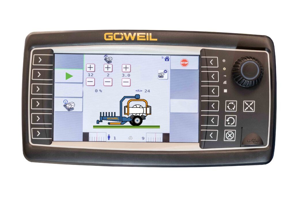 ISOBUS control of the GÖWEIL G5020 round bale wrapper